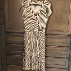Anthropologie cotton V neck dress